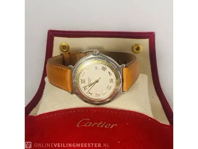 1 horloge - hermes arceau 18kt goud zeldzame editie - afbeelding 7 van  9