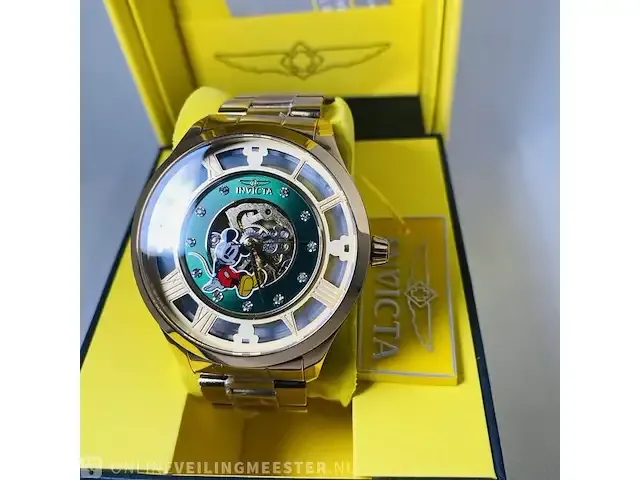 1 horloge - invicta mickey mouse ice skeleton limited nieuw - afbeelding 7 van  8