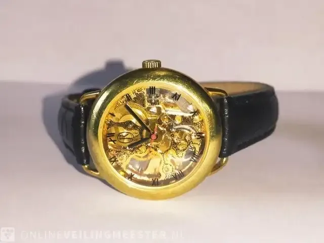 1 horloge - julien le roy - skeleton - mechanisch horloge - afbeelding 3 van  8