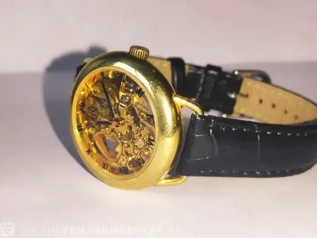 1 horloge - julien le roy - skeleton - mechanisch horloge - afbeelding 4 van  8