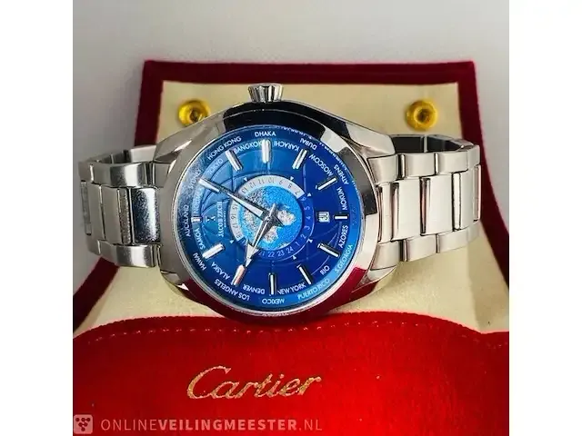 1 jacob zech horloge worldtimer zwitsers uurwerk - afbeelding 1 van  9
