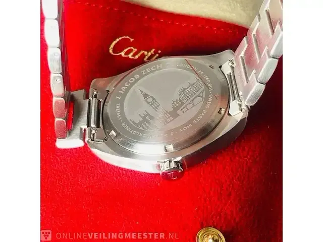 1 jacob zech horloge worldtimer zwitsers uurwerk - afbeelding 6 van  9