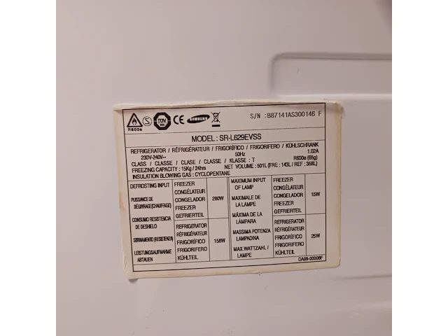 1 koelvries combinatie, samsung no frost, sr-l629evss - afbeelding 9 van  12