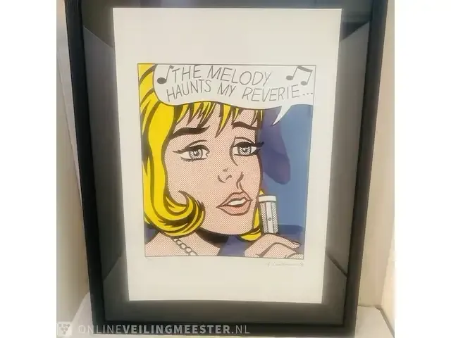 1 lithograaf - roy lichtenstein 'the melody' - afbeelding 2 van  5