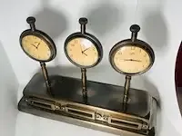 1 maritime worldtimer scheepsklok bureauklok - afbeelding 1 van  4