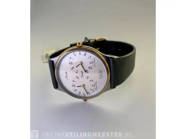 1 monté twin quartz horloge - luxe juwelier's dresswatch - afbeelding 1 van  7