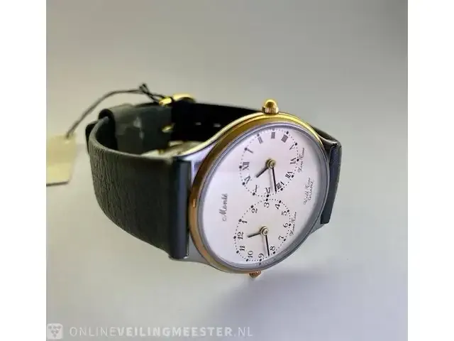 1 monté twin quartz horloge - luxe juwelier's dresswatch - afbeelding 2 van  7