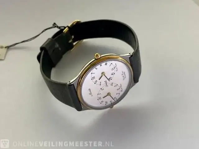 1 monté twin quartz horloge - luxe juwelier's dresswatch - afbeelding 4 van  7