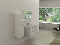 1-persoons badkamermeubel 60 cm hoogglans wit - incl. kraan - afbeelding 1 van  3