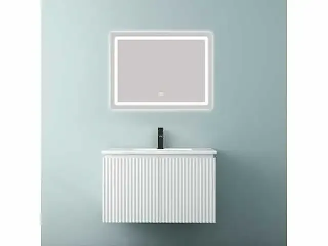 1-persoons badkamermeubel 80 cm wit - incl. kraan - afbeelding 1 van  1
