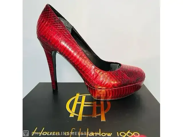 1 pumps/hakken - house of harlow 100% slangen leer - afbeelding 3 van  6
