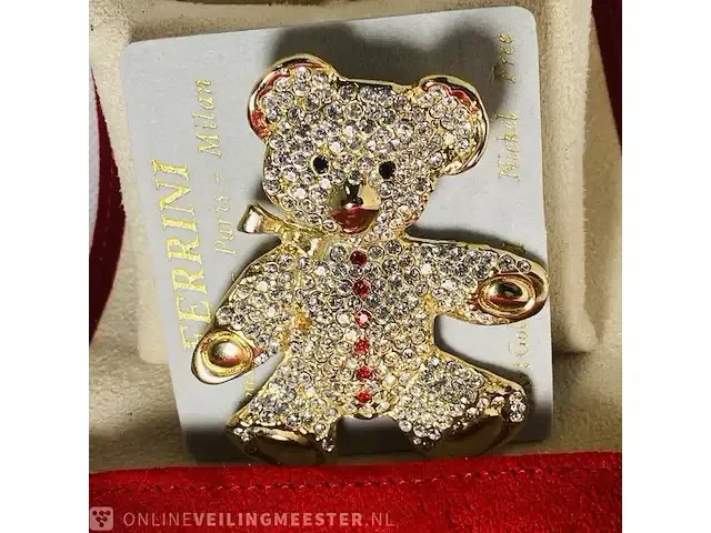 1 sieraad - vincent ferrini 14kt goud xl teddy edelstenen - afbeelding 1 van  4