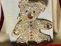 1 sieraad - vincent ferrini 14kt goud xl teddy edelstenen - afbeelding 1 van  4
