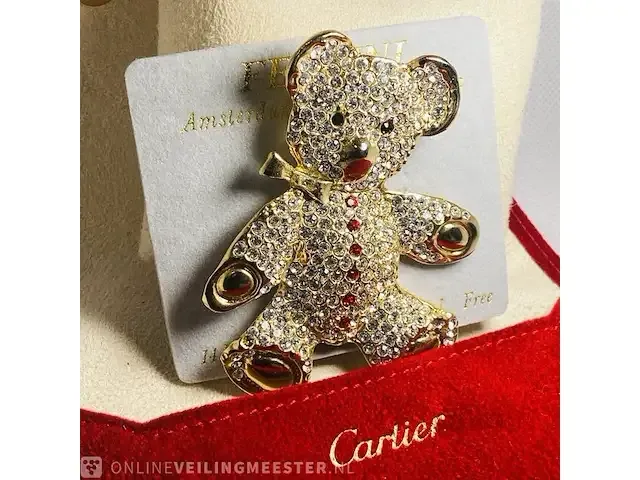1 sieraad - vincent ferrini 14kt goud xl teddy edelstenen - afbeelding 2 van  4