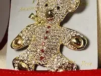 1 sieraad - vincent ferrini 14kt goud xl teddy edelstenen - afbeelding 3 van  4