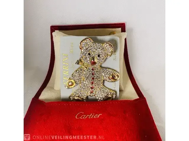 1 sieraad - vincent ferrini 14kt goud xl teddy edelstenen - afbeelding 4 van  4