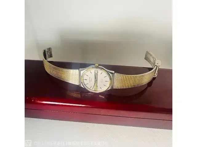 1 stowa goud zilveren horloge, pallas flatline serie - afbeelding 2 van  9