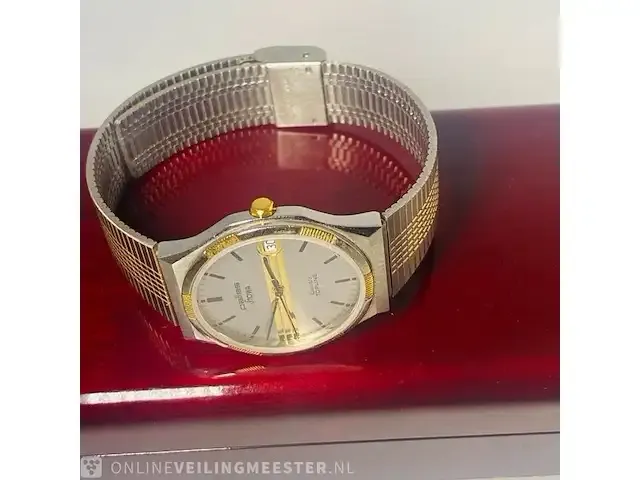 1 stowa goud zilveren horloge, pallas flatline serie - afbeelding 4 van  9