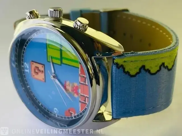 1 super mario 1 nintendo horloge, nieuw in doos - afbeelding 4 van  9