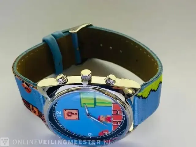 1 super mario 1 nintendo horloge, nieuw in doos - afbeelding 6 van  9