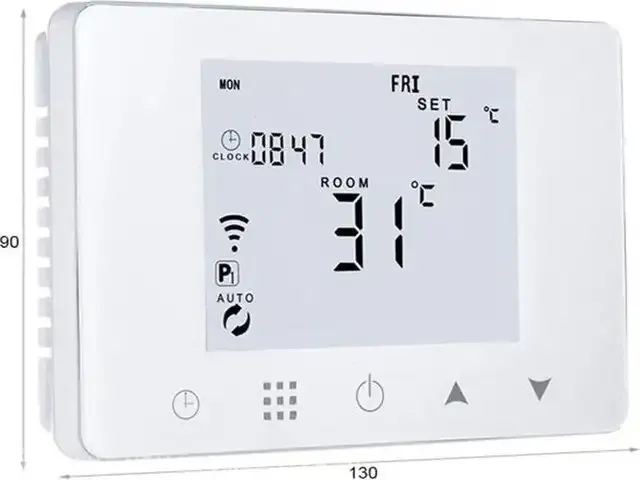 1 thermostaat wifi voor water/gas boiler - ledlux ll0253 ledlux - afbeelding 2 van  4