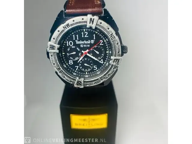 1 timberland vintage chronograaf met compas bezel - afbeelding 2 van  8