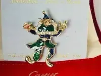 1 vincent ferrini, 14kt goud venetiaanse clown - afbeelding 1 van  3
