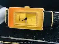 1 vintage horloge - breitling sicura tank - goldplated - afbeelding 3 van  7