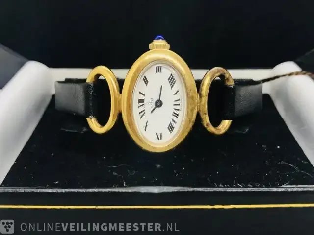 1 vintage horloge - helva handwinder - goldplated - afbeelding 1 van  6