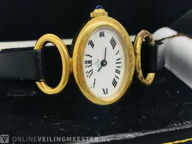 1 vintage horloge - helva handwinder - goldplated - afbeelding 2 van  6
