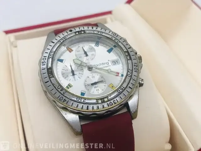 1 vintage horloge - yachting - nautische chronograaf - afbeelding 3 van  7