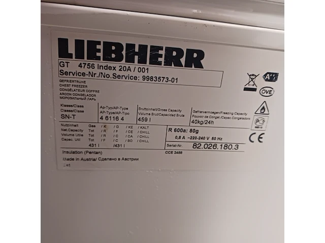 1 vrieskist a++, liebherr, gt4756 - afbeelding 12 van  12