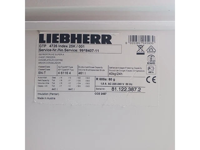 1 vrieskist, liebherr, gtp4726 - afbeelding 7 van  15