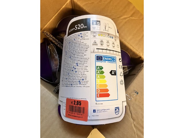 1 x doosje van 4 philips ledlampen 5,5 is 40 watt - afbeelding 5 van  5