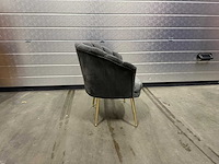 1 x grijze schelpfauteuil - afbeelding 2 van  2