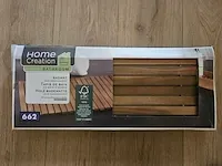 1 x home creation badmat streep van acaciahout 50 x 80 cm nieuw. - afbeelding 1 van  3