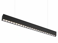 1 x led lineaire hanglamp – 35w – 120cm – zwart – ingebouwde led – inclusief montageset - afbeelding 4 van  6