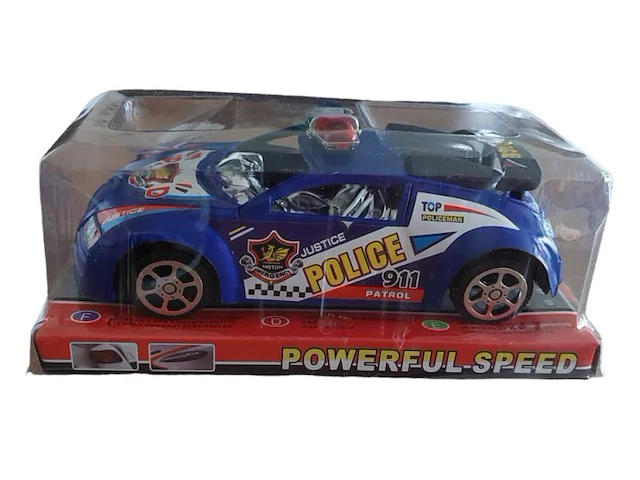 1 x politie auto blauw nieuw. - afbeelding 1 van  3