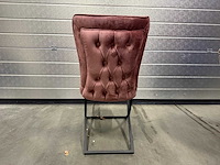 1 x rixos stoel roze met zwarte poten - afbeelding 2 van  2