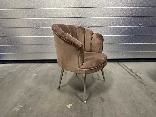 1 x schelp fauteuil met kussentje - afbeelding 2 van  2