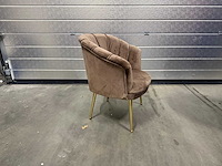 1 x schelpfauteuil mokka kleur - afbeelding 2 van  2