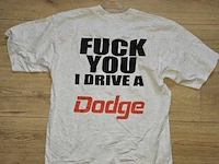 1 x t-shirt grijs fuck you i drive a dodge maat s nieuw. - afbeelding 3 van  3
