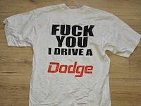 1 x t-shirt grijs fuck you i drive a dodge maat s nieuw. - afbeelding 1 van  3