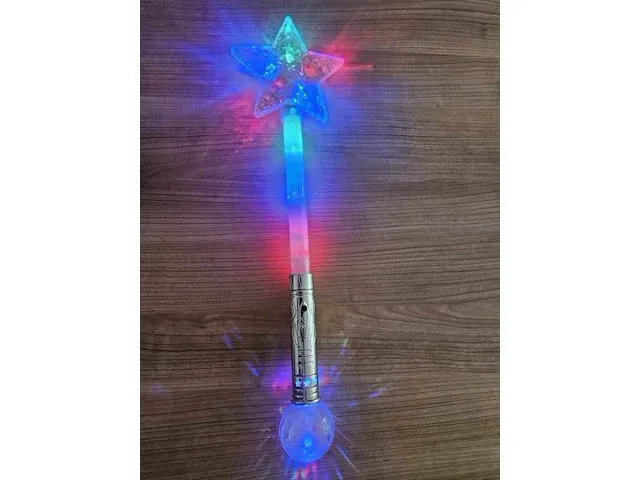 1 x toverstaf efteling met div kleuren licht. - afbeelding 1 van  7