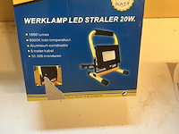 1 x werklamp ledstraler op statief 20watt 1800 lumen - afbeelding 2 van  5