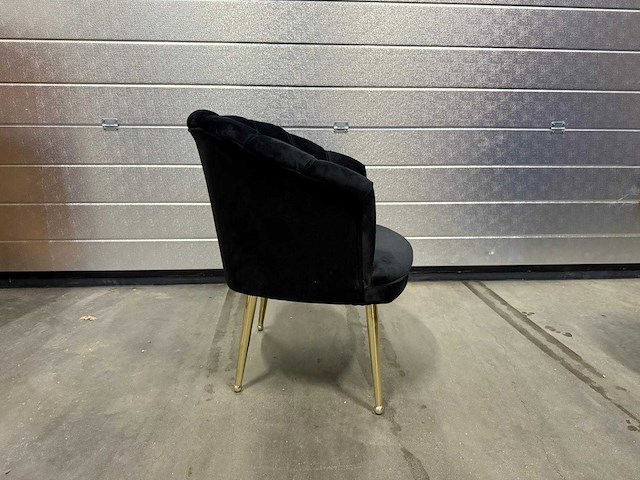 1 x zwarte schelpfauteuil - afbeelding 1 van  2