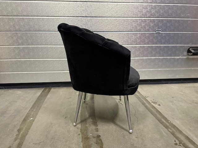 1 x zwarte schelpfauteuil - afbeelding 2 van  2