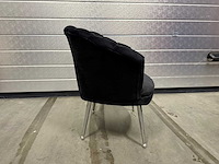 1 x zwarte schelpfauteuil - afbeelding 2 van  2