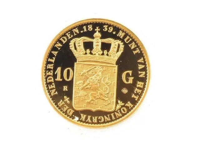 10 gulden goud willem i 1839 - afbeelding 3 van  4