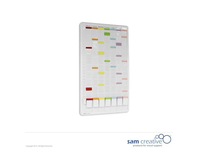 10 kaartplanner 8-kolom 50 sleuven 90x53 cm sam creative, pbkpk000002 - afbeelding 1 van  3
